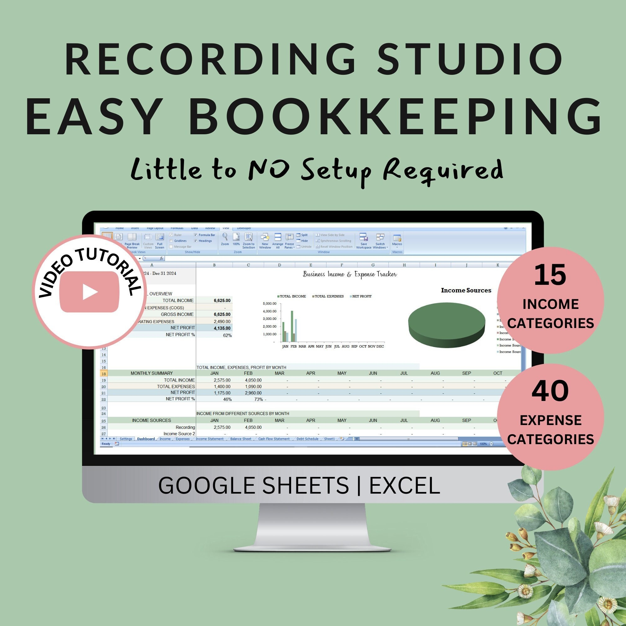 Recording Studio Track Sheets Etsy