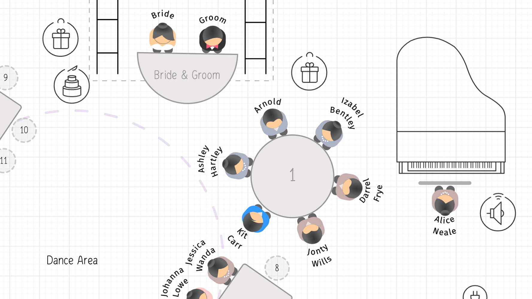 Rectangular Table Seating Chart Table For 10 People Printable Seating Chart Diagrams Table Layouts For Weddings