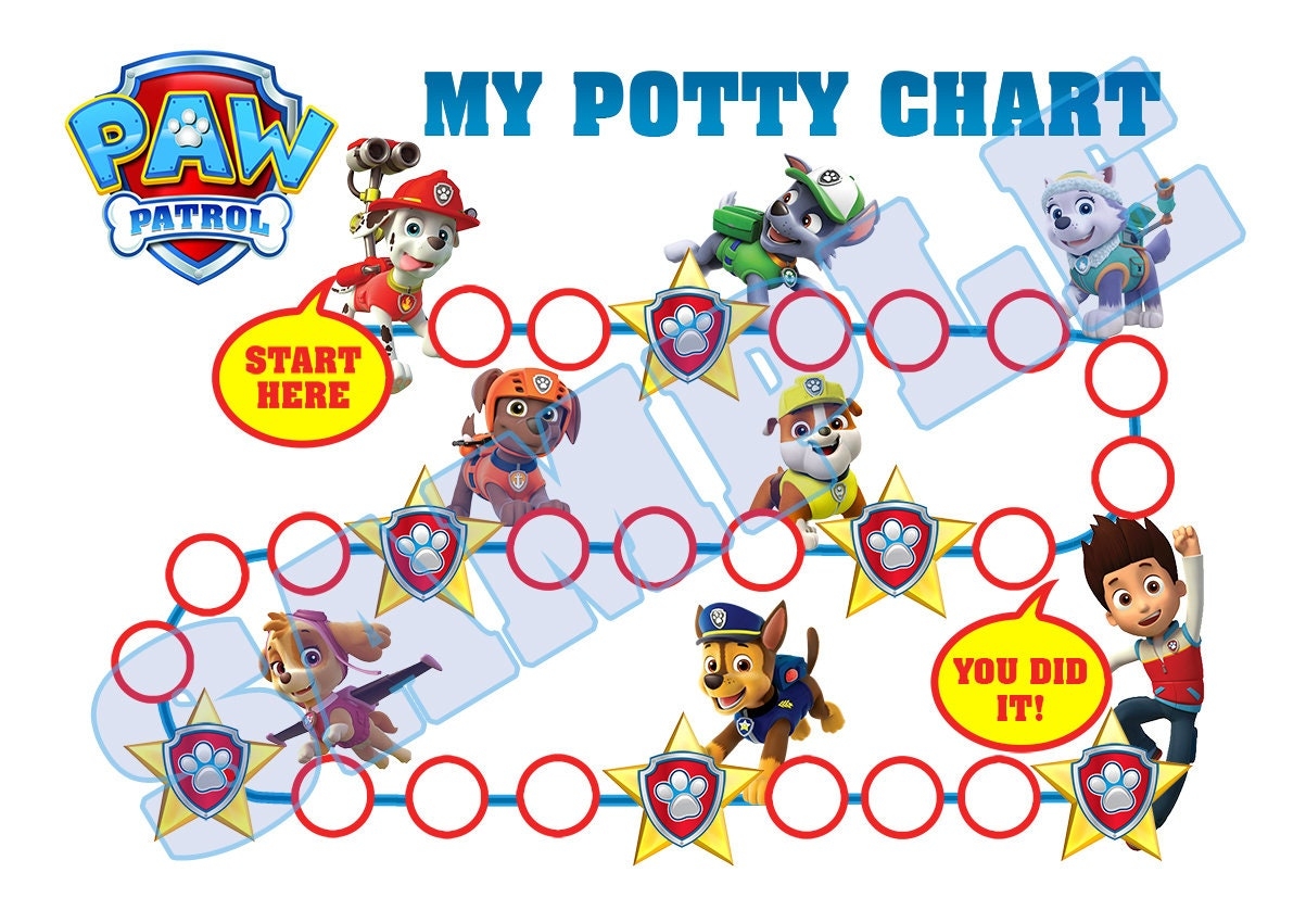 Free Printable Paw Patrol Behavior Chart Free Printable Paw Patrol Behavior Chart