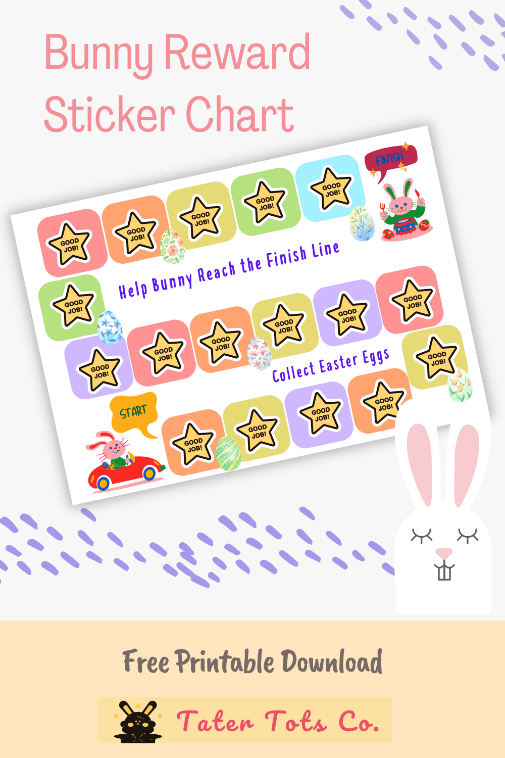Reward Good Behavior During Easter Free Printable Bunny Reward Chart Tater Tots Co 