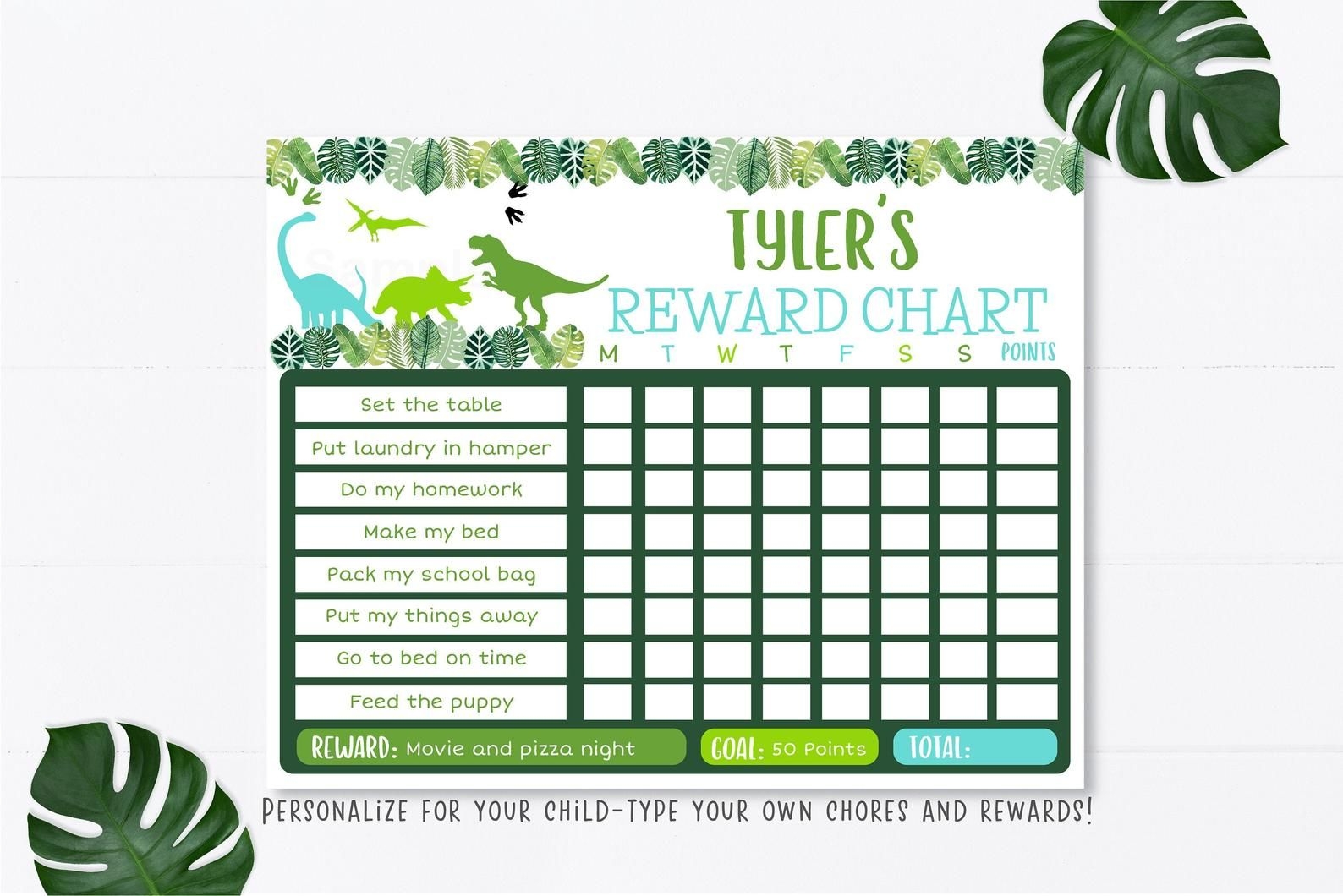 Rewards Chart For Children Printable Dinosaur Reward Chart Dinosaur Reward Chart Reward Charts For Children
