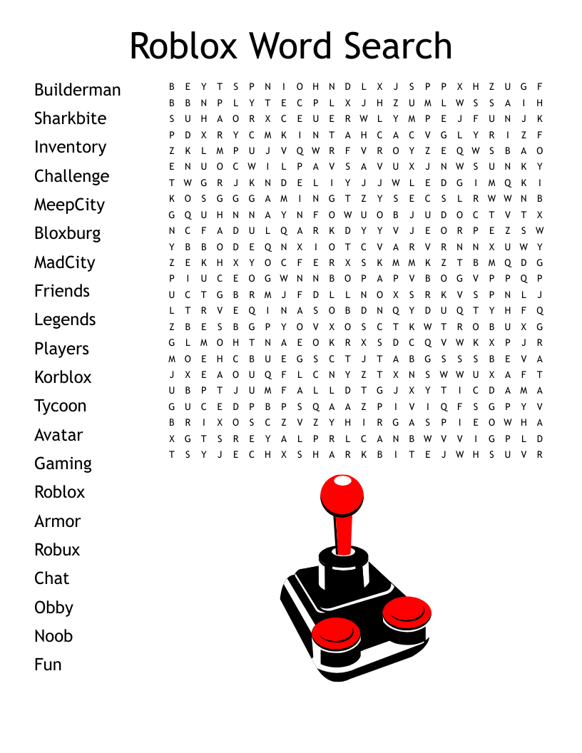 Roblox Math Word Search WordMint