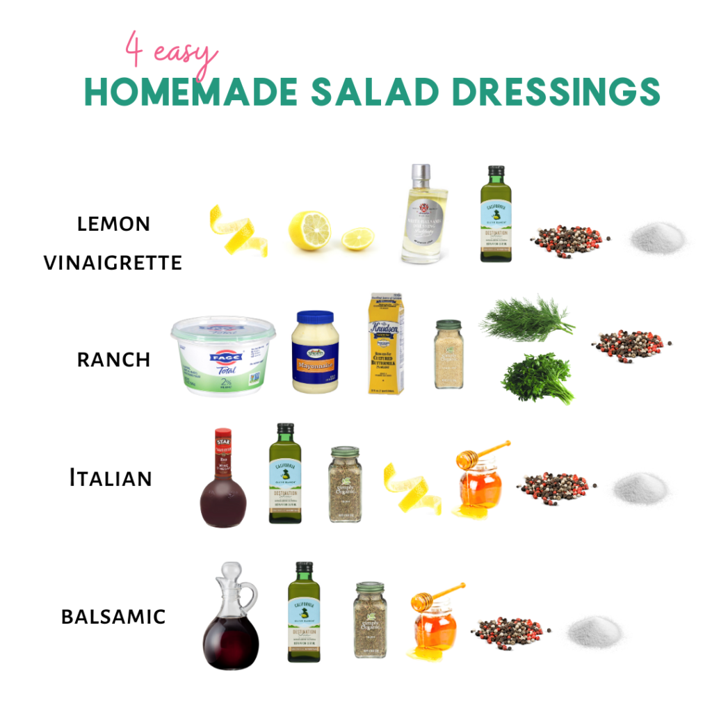 Printable Salad Dressing Chart