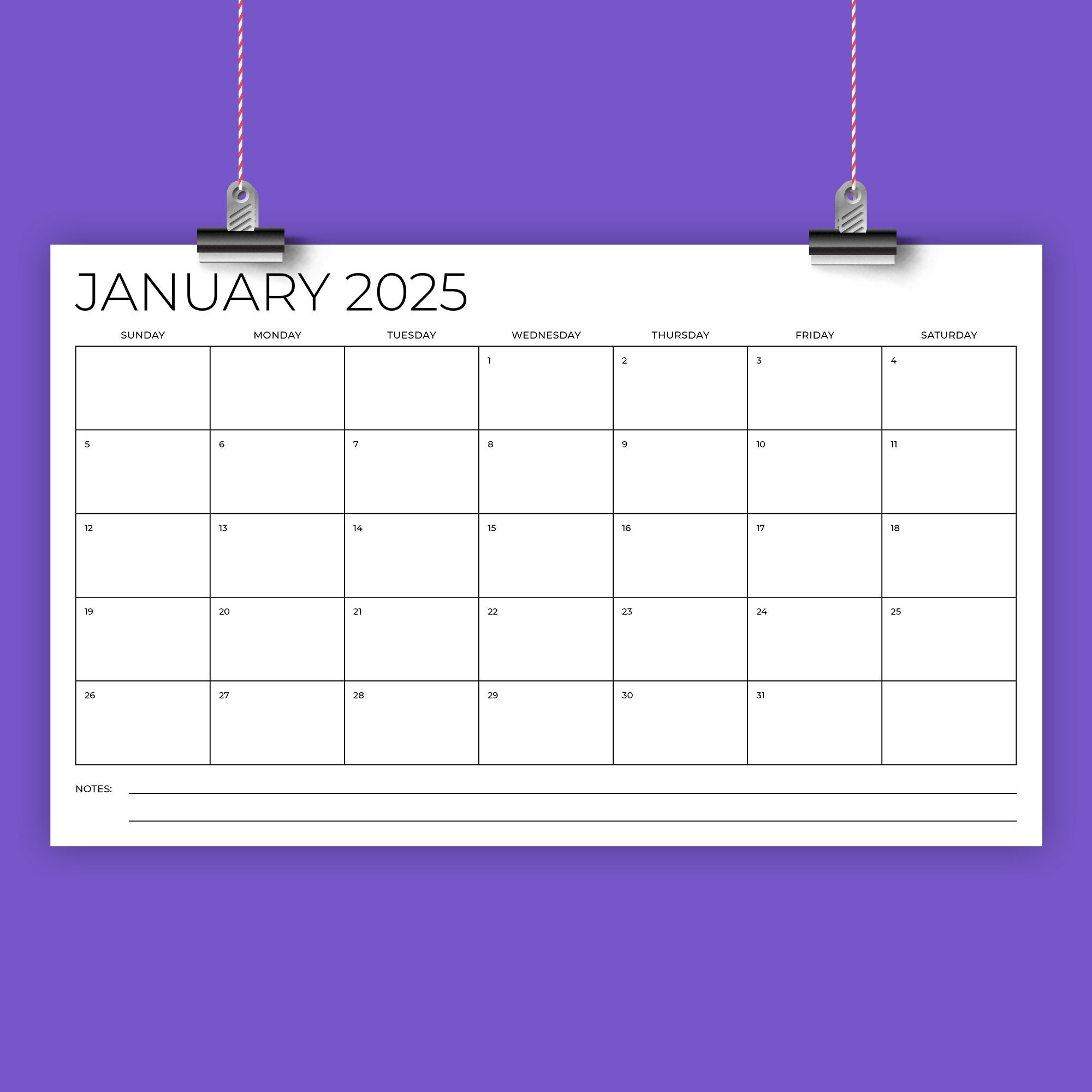 SALE 2025 8 5 X 14 Inch Calendar Template INSTANT DOWNLOAD Legal Size Modern Thin Sans Serif Type Monthly Printable Blank Print Ready Etsy