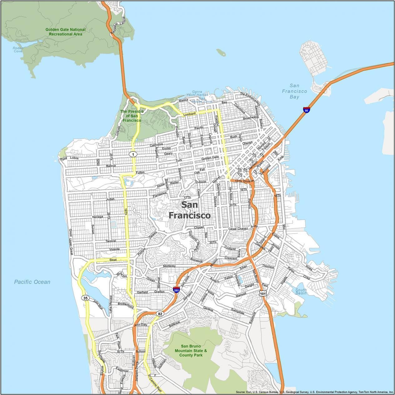 San Francisco Map California GIS Geography San Francisco Map California GIS Geography