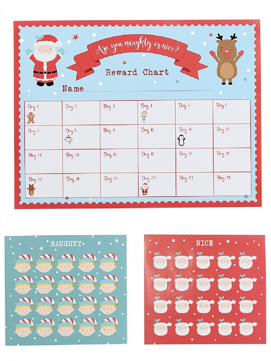 Santa s Naughty Or Nice Reward Chart Show Santa How Good You Really Are Product Archive Buy Online From The Christmas Warehouse