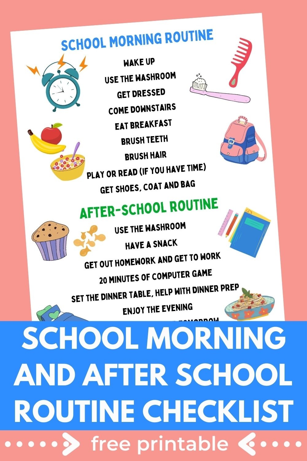 School Morning Routine Chart