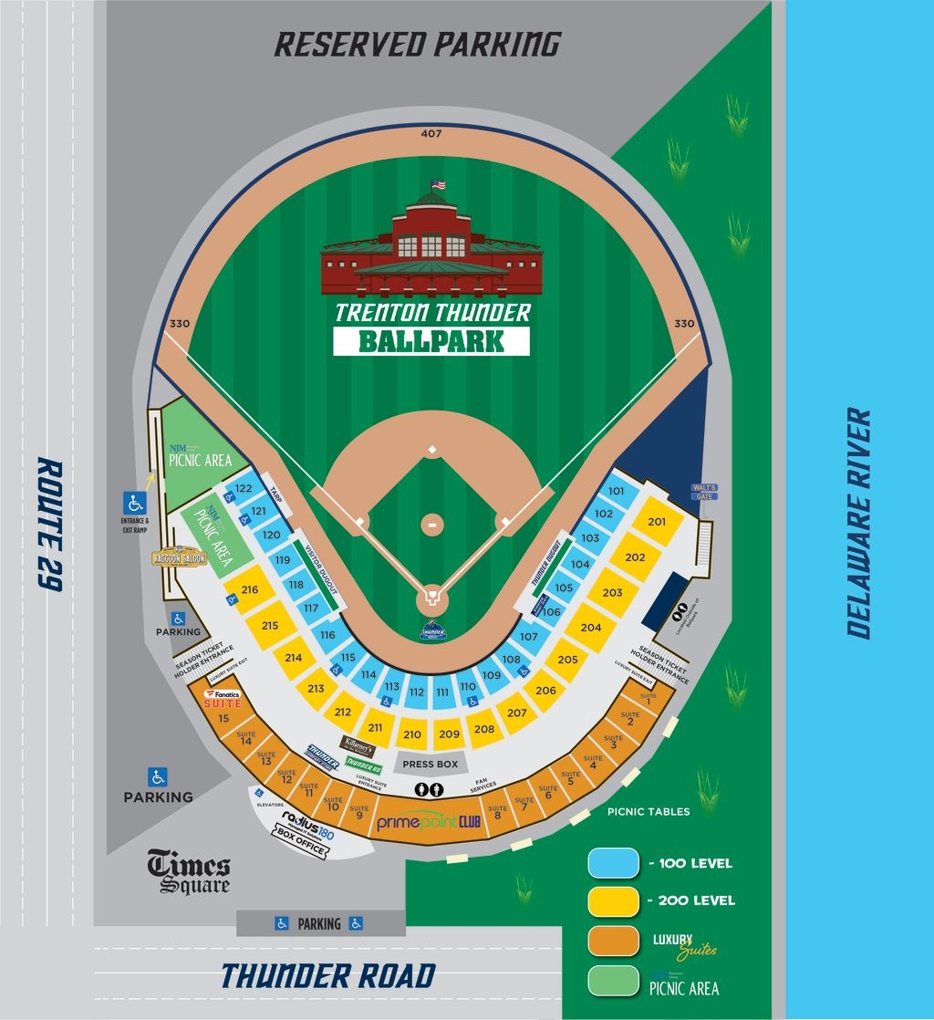 Seating Map Trenton Thunder