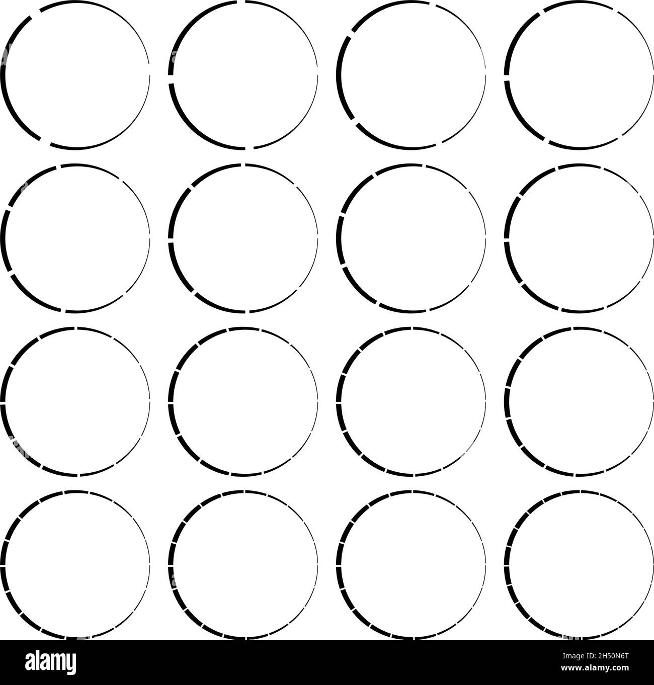 Segmented Divided Circles With 3 4 5 6 7 8 9 10 12 14 15 16 18 20 22 24 Parts Sections Pie Chart Pie Graph like Infographic Element Stock Vector Image Art Alamy