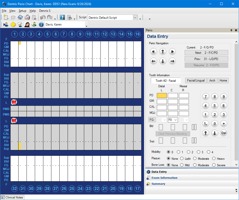 Perio Probing Chart Printable