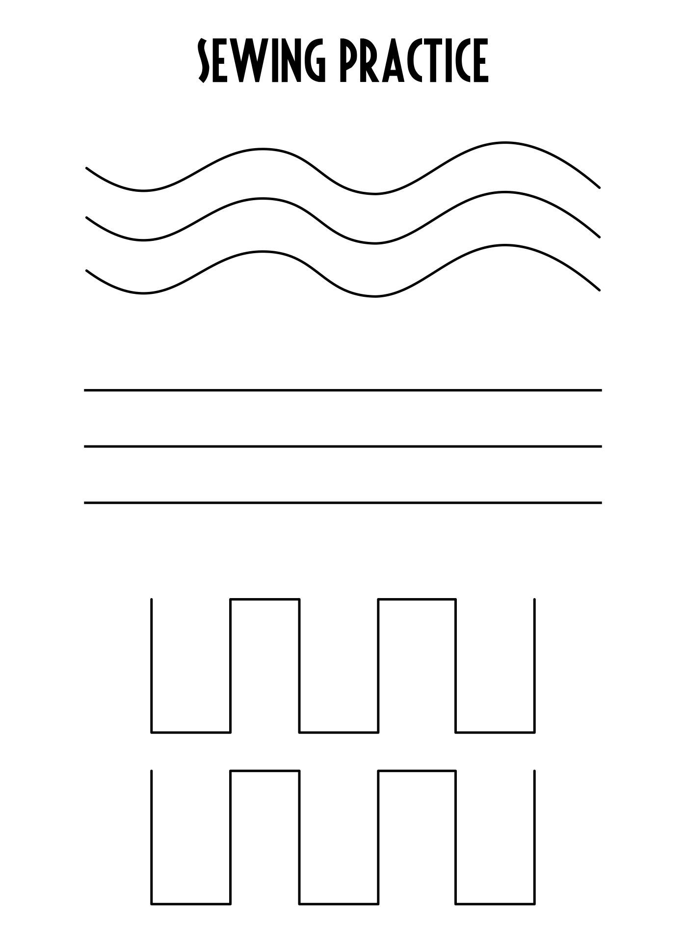 Sewing Practice Sheets Sewing Machine Stitches Simple Sewing Worksheets Library