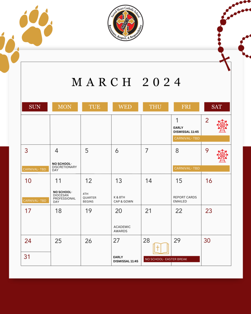 SHCS School Calendar