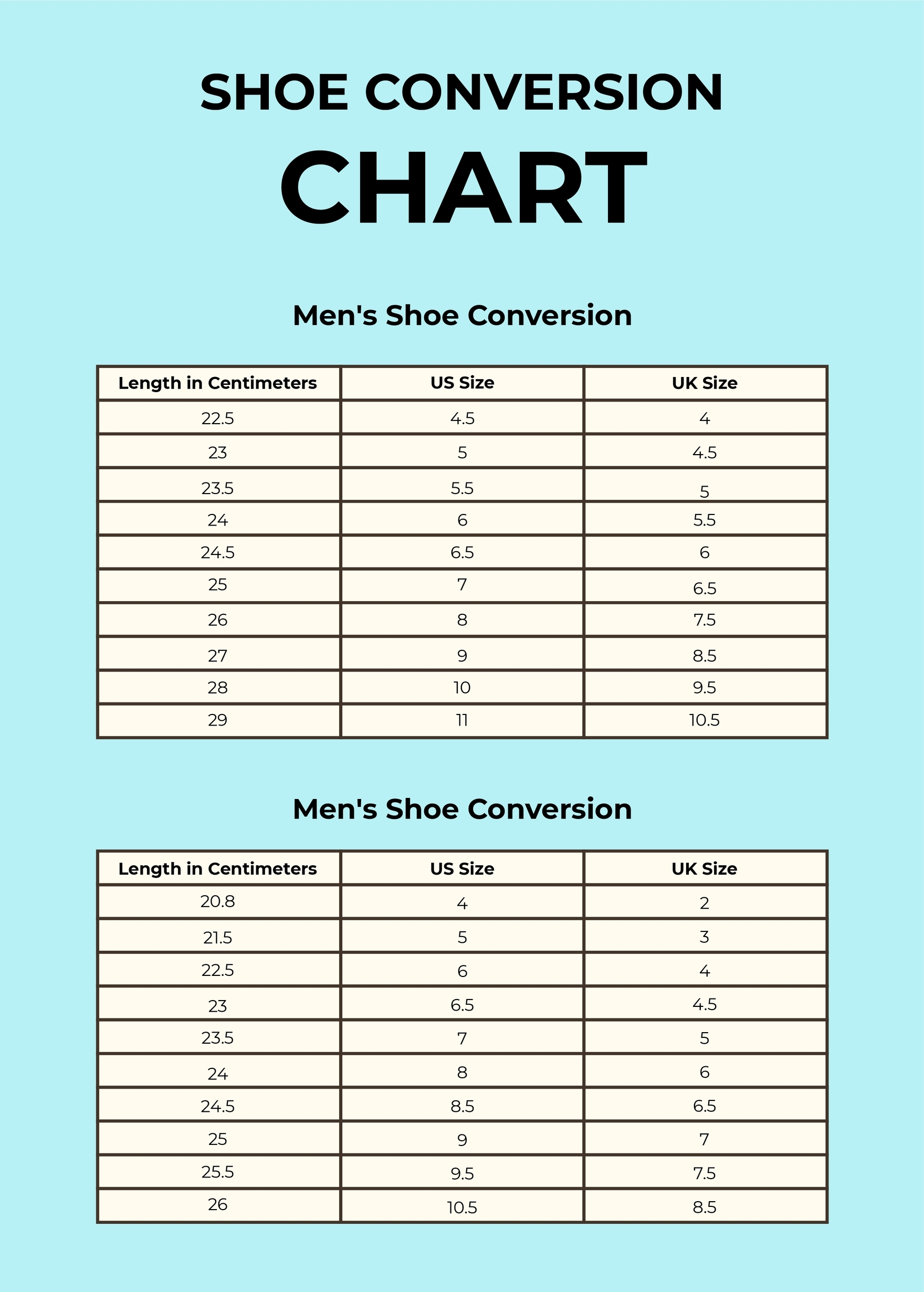 Shoe Conversion Chart In Illustrator Word PSD PDF Download Template Shoe Conversion Chart In Illustrator Word PSD PDF Download Template