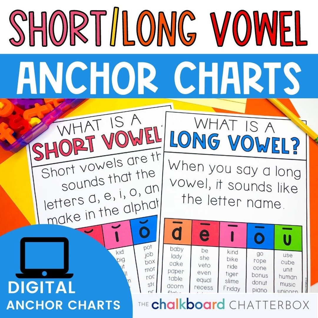 Short And Long Vowel Phonics Anchor Charts And Classroom Posters Etsy