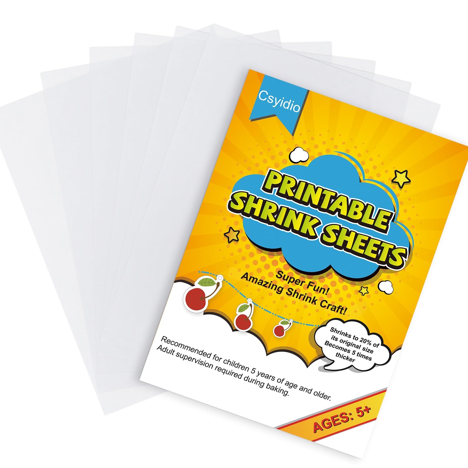 Shrinky Dink Yagrla Ink Jet Printable Shrink Film 6 Count White Printable Shrink Plastic Sheets For Inkjet Printer Diy Handmade Craft Activity And Mothers Day Gifts Can You Print On