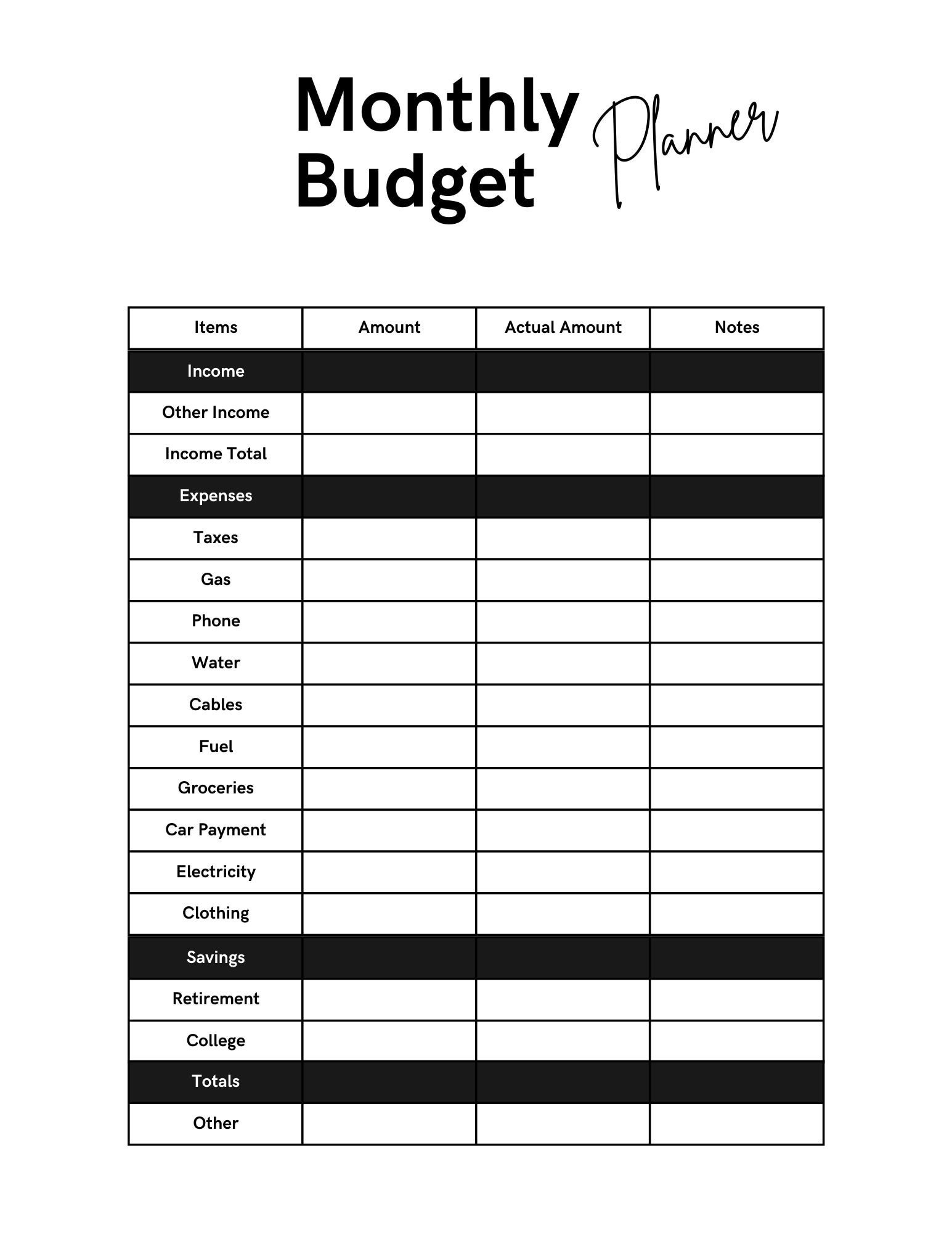 Simple Monthly Budget Printable Budget Debt Tracker Weekly Budget Tracker Digital Budget Sheet Paycheck Tracker Paysheet Spend Page Etsy