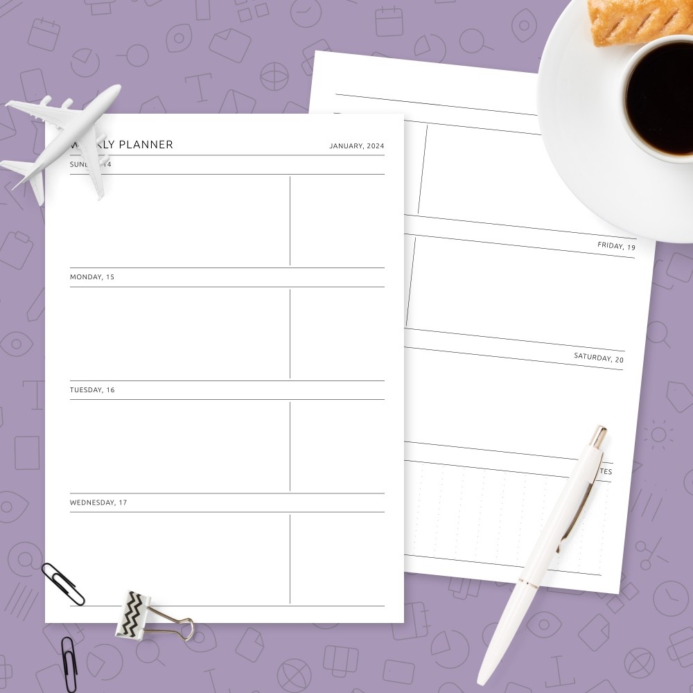 Free Printable Weekly Calendar Templates