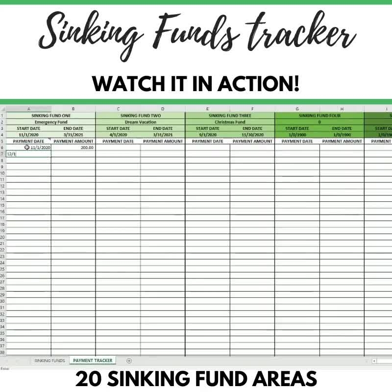 Sinking Fund Chart Printable