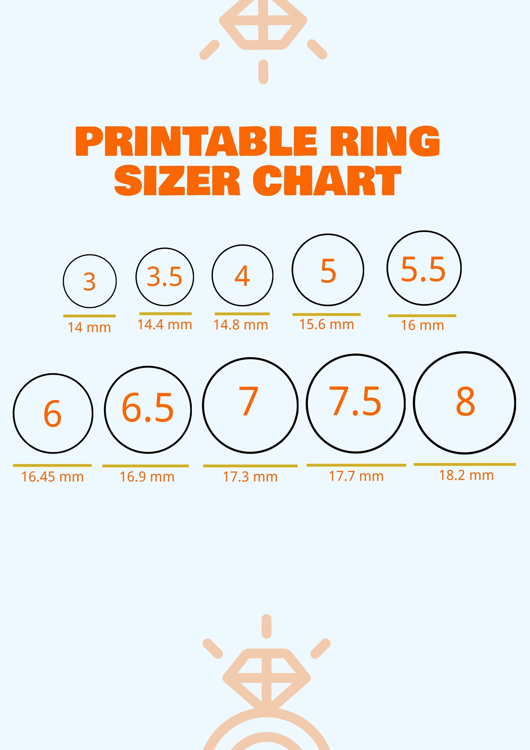 Accurate Printable Ring Size Chart