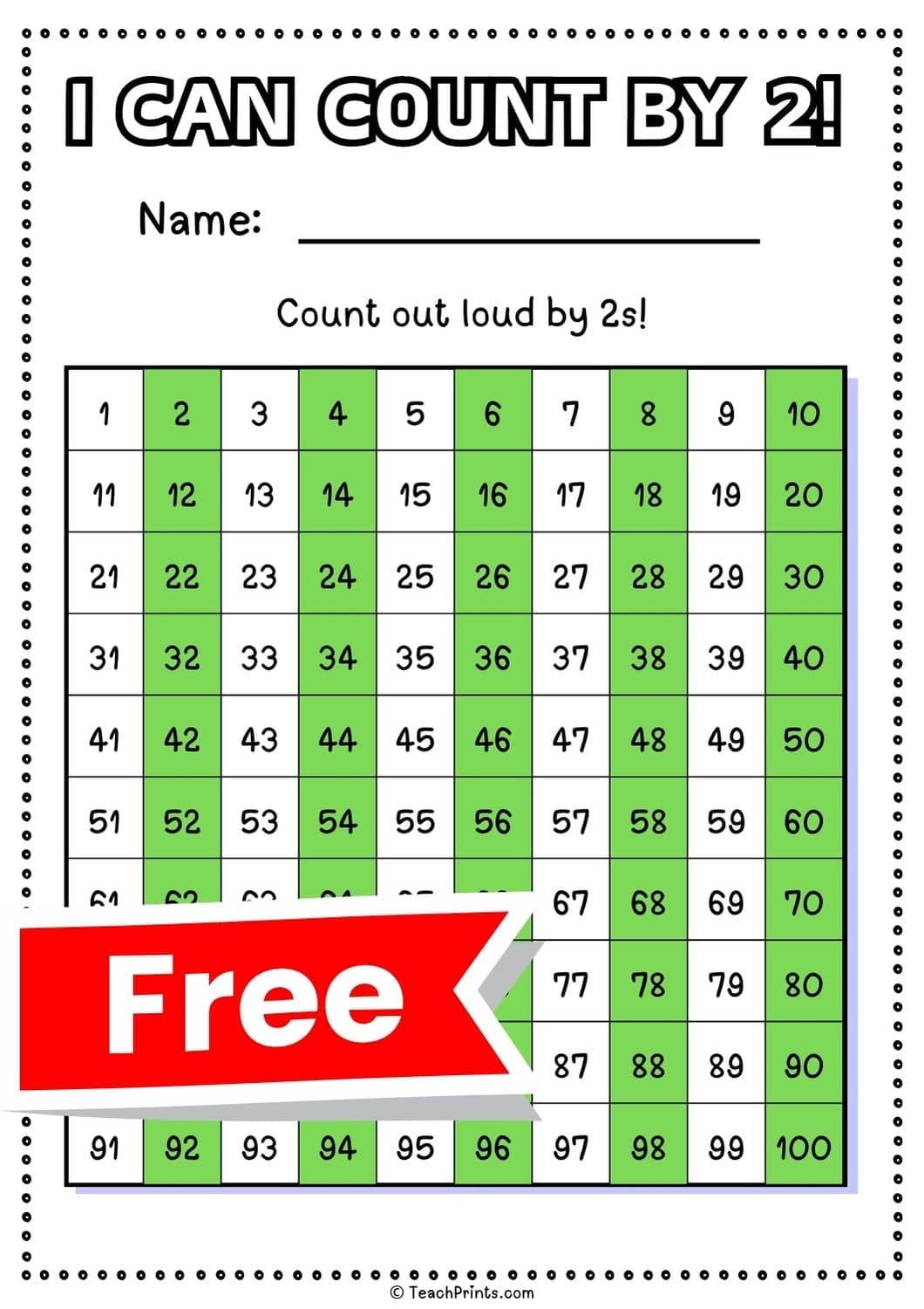 Skip Counting By 2 Worksheets Free Printable Pdfs Teach Prints