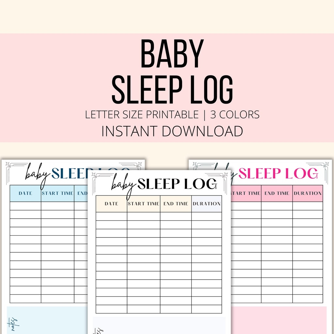 Sleep Chart Printable Baby Sleep Sensor FREE Newborn Feeding Sleep Log Lila Jasmine