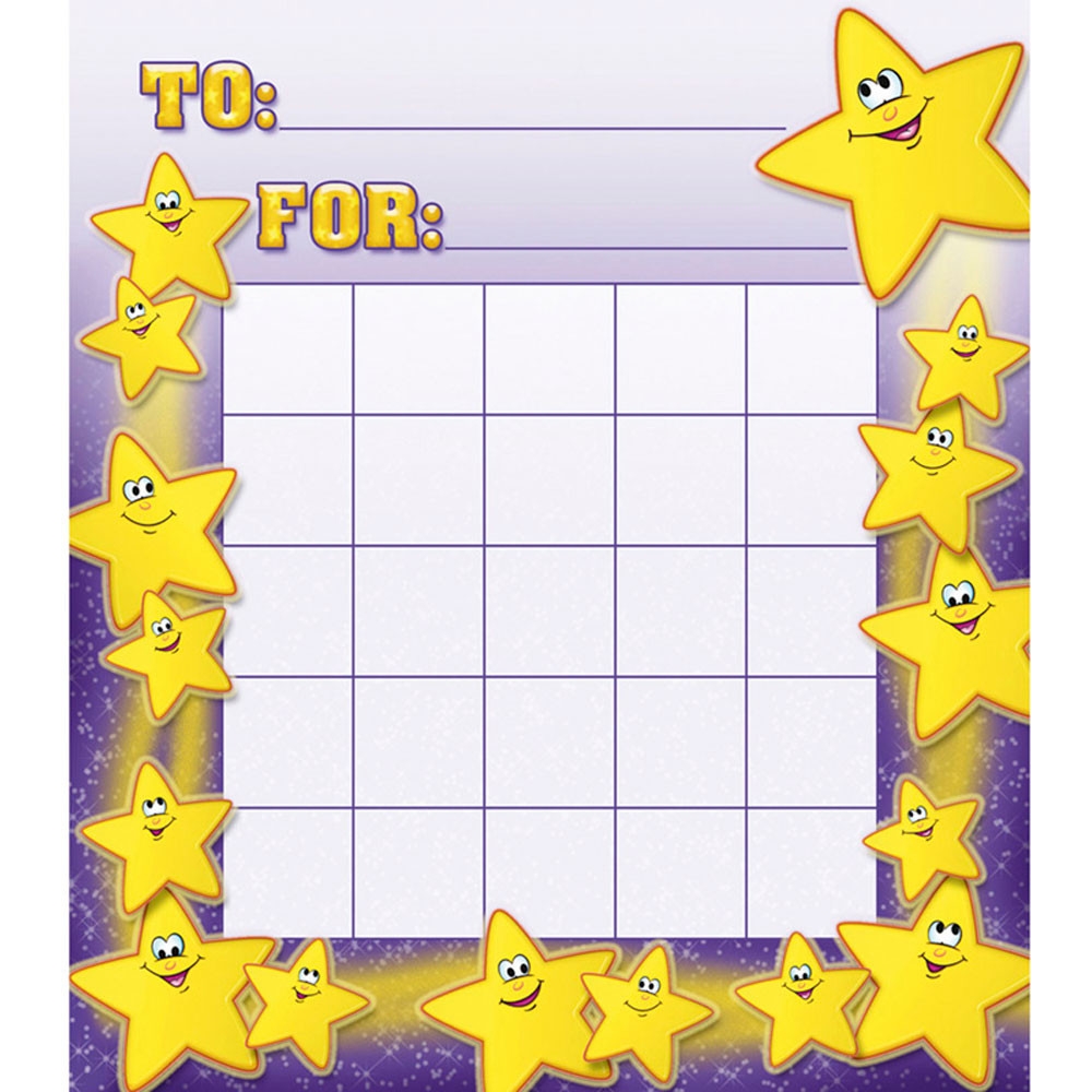 Smiley Stars Motivational Charts NST2207 North Star Teacher Resource