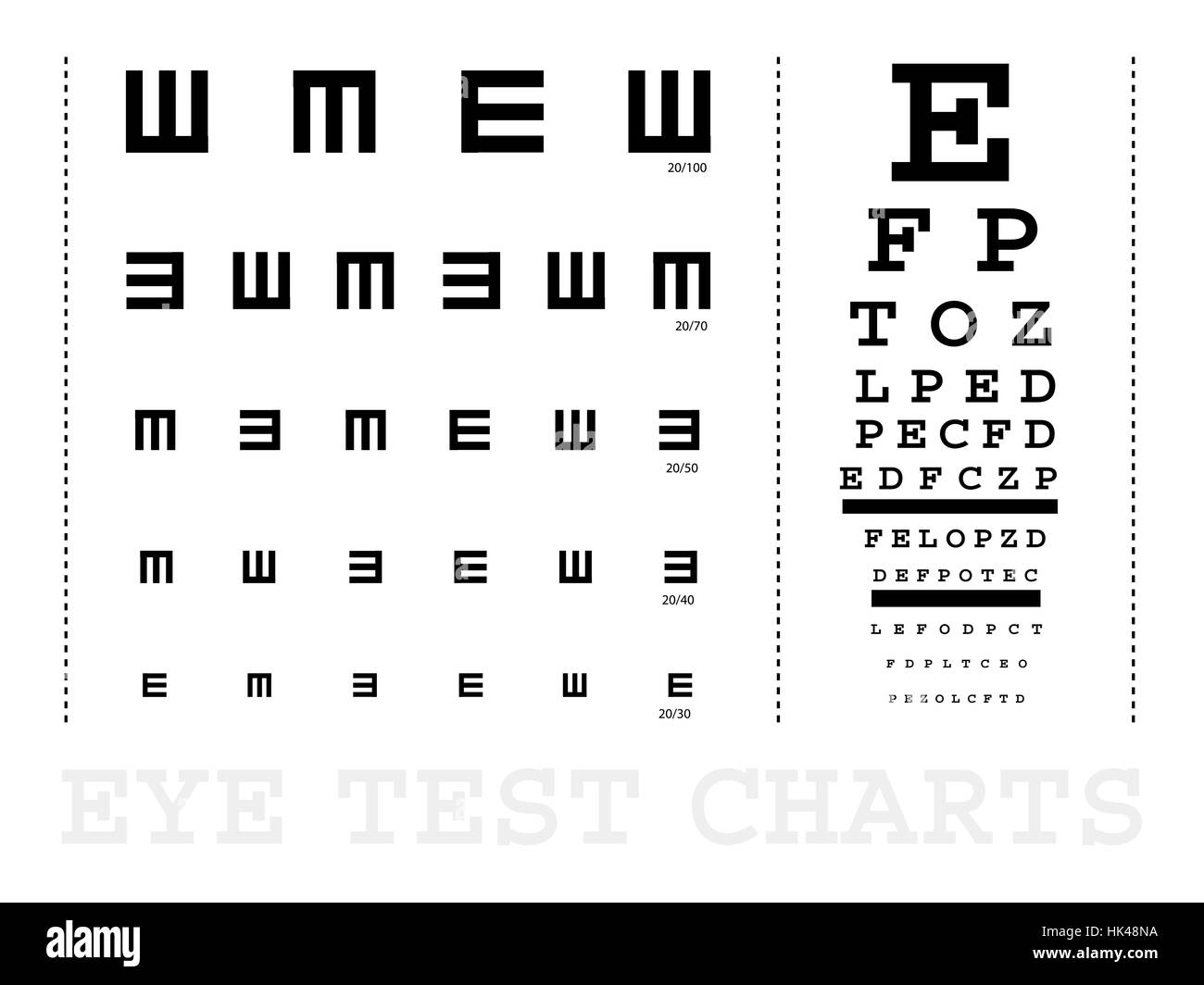 Snellen Eye Chart Cut Out Stock Images Pictures Page 2 Alamy