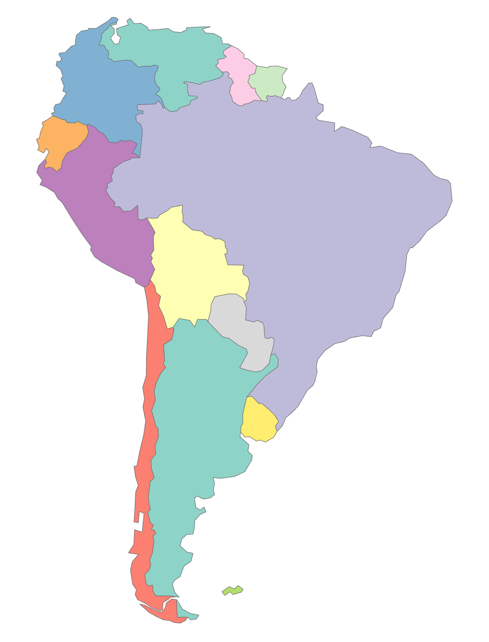 South America Blank Map And Country Outlines GIS Geography South America Blank Map And Country Outlines GIS Geography