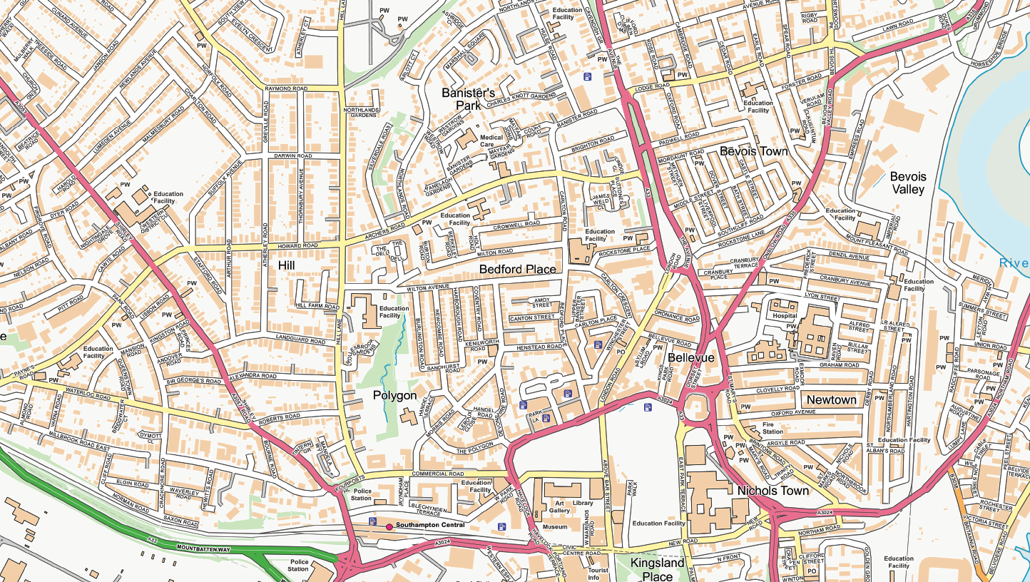 Southampton Street Map Cosmographics Ltd Southampton Street Map Cosmographics Ltd