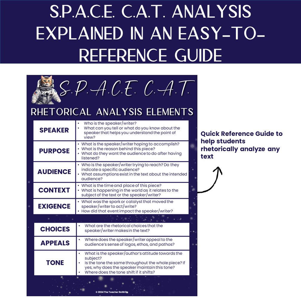 SPACE CAT Rhetorical Analysis The Teacher ReWrite