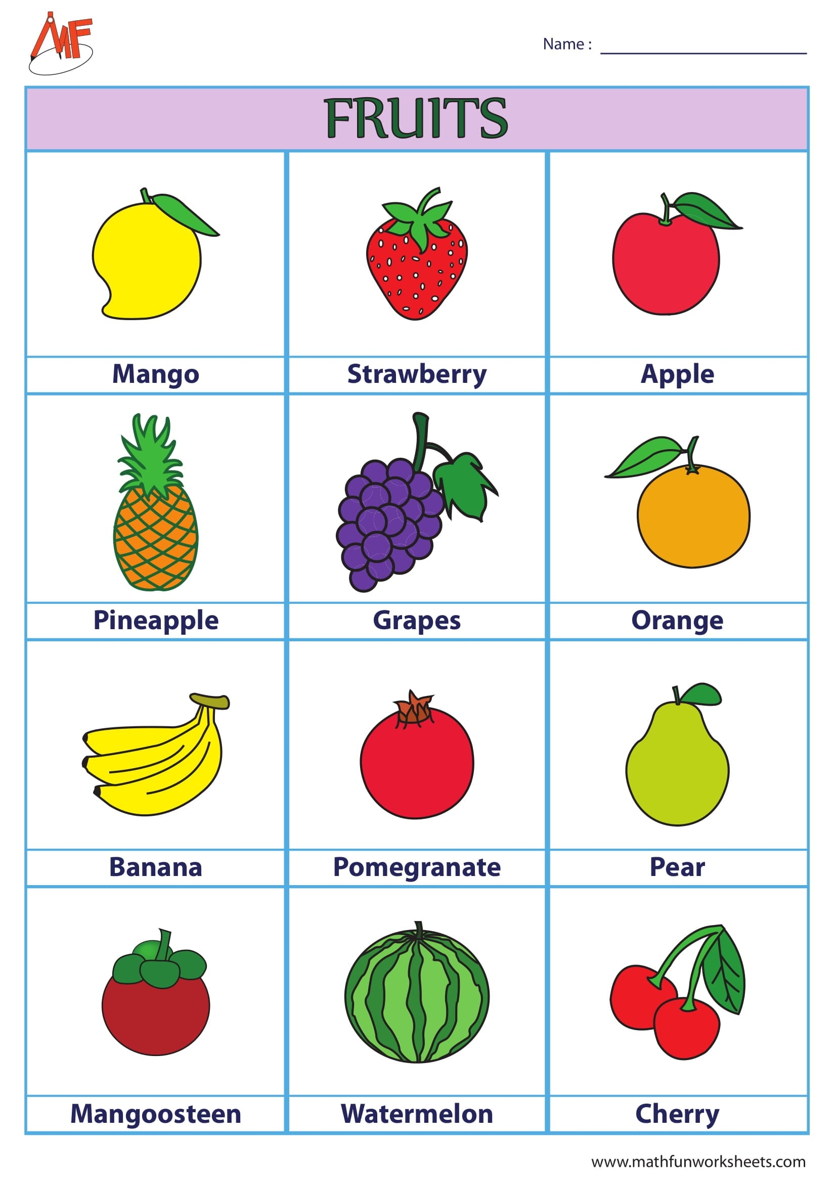 Standard Charts For Preschool Kids Math Fun Worksheets