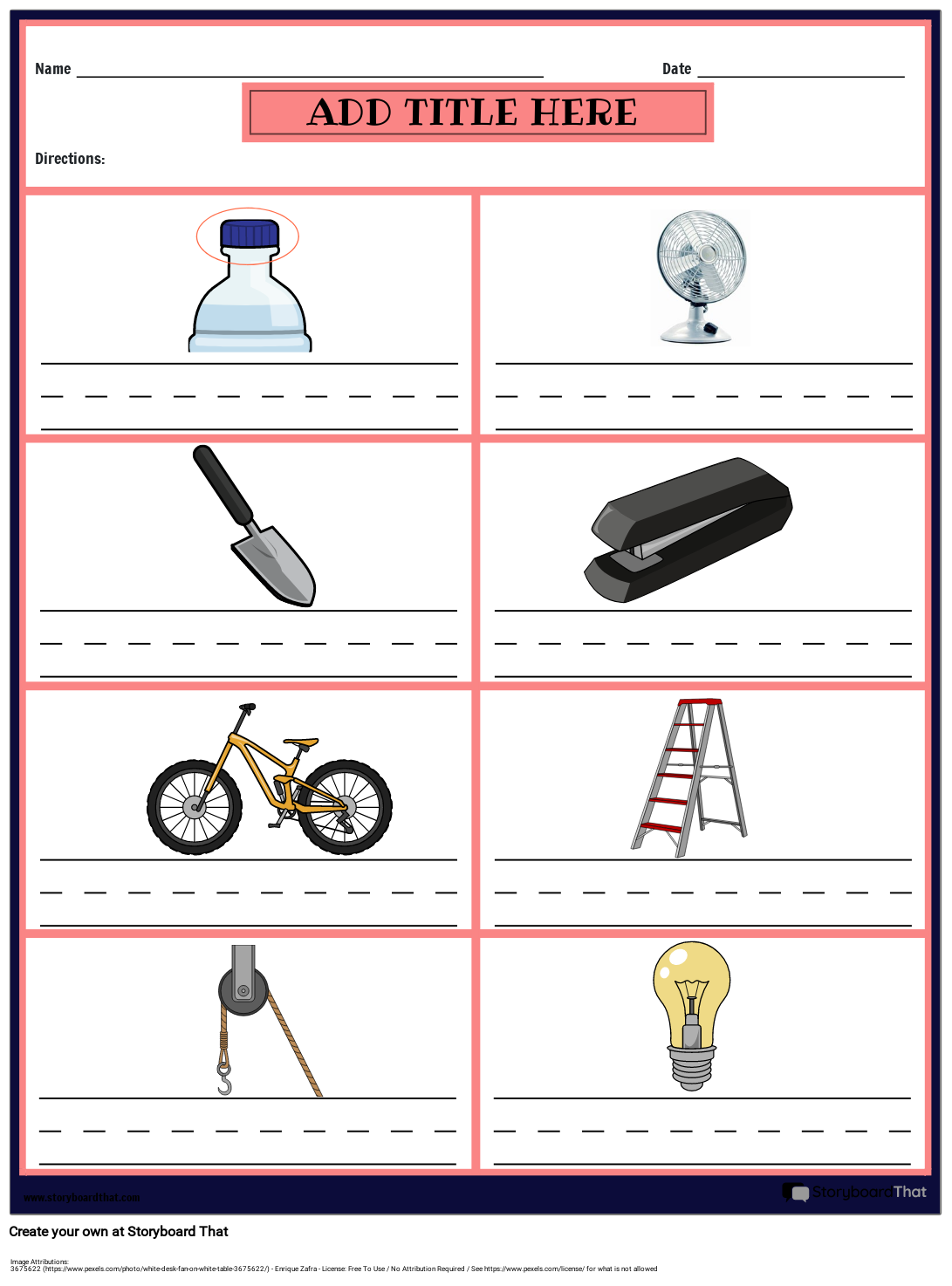 Simple Machines Printable Chart