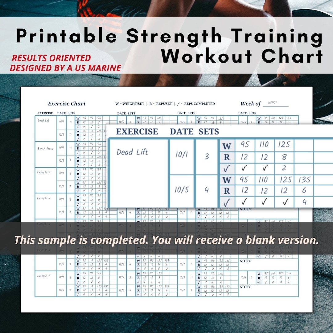 Exercise Chart Printable