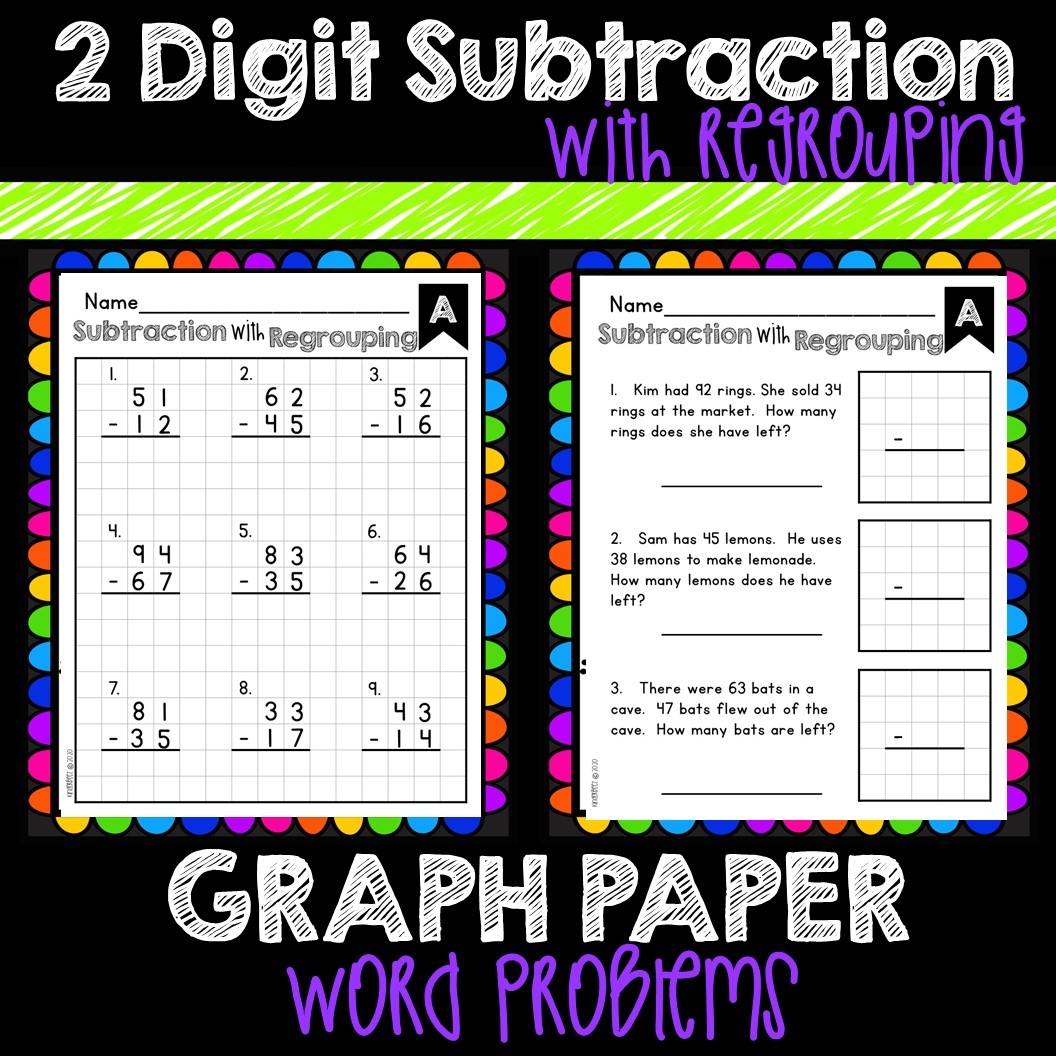 Subtraction With Regrouping On Graph Paper Made By Teachers