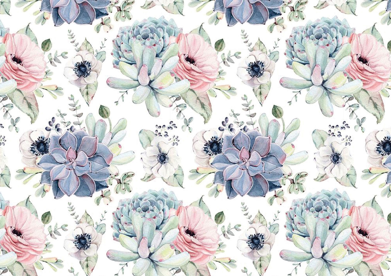 Succulent Celebration Printed Edible Icing Sheet Crystal Candy