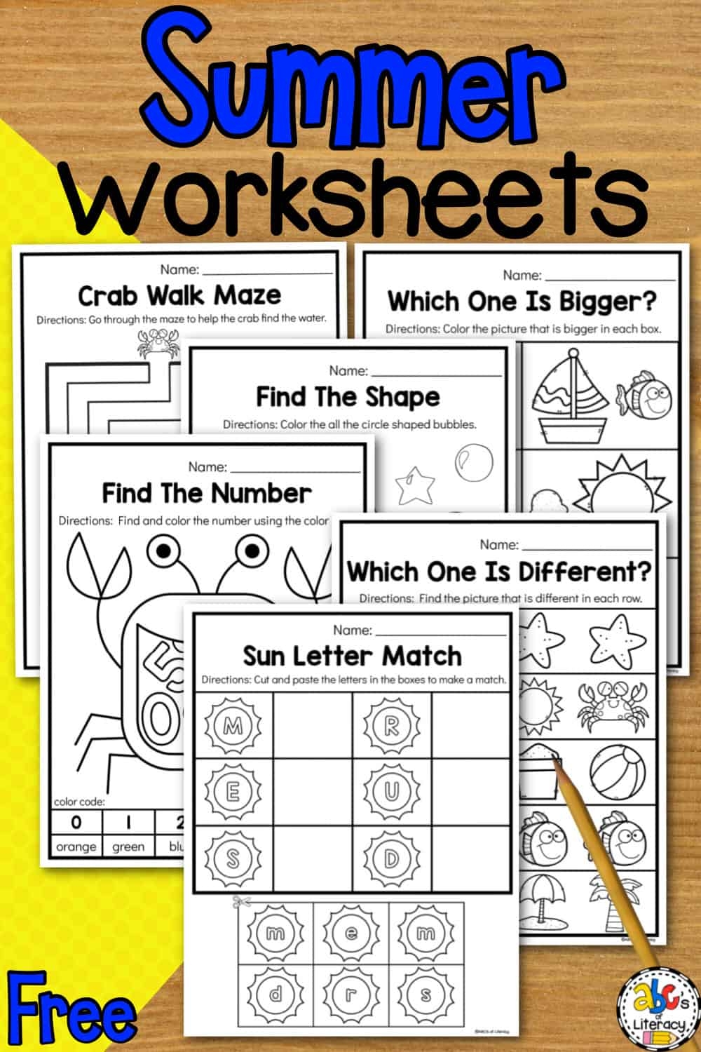 Printable Preschool Homework Sheets
