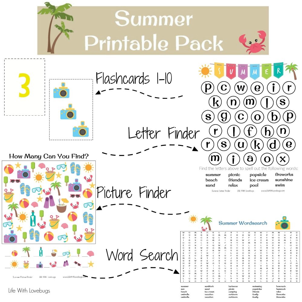 Summer Printable Activity Sheets Life With Lovebugs Summer Printable Activity Sheets Life With Lovebugs
