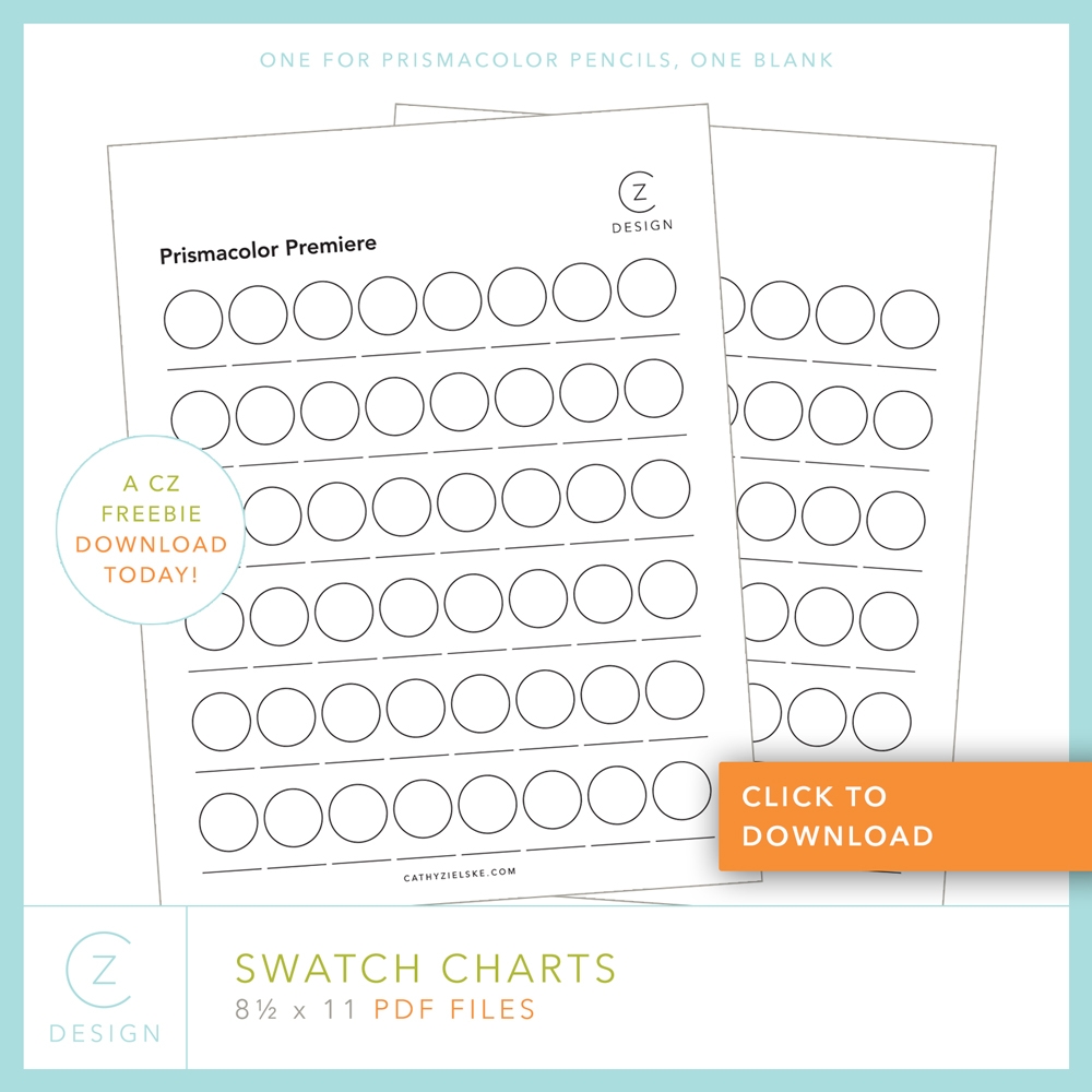 Swatch Your Colored Pencils Using My Free Chart CZ Design