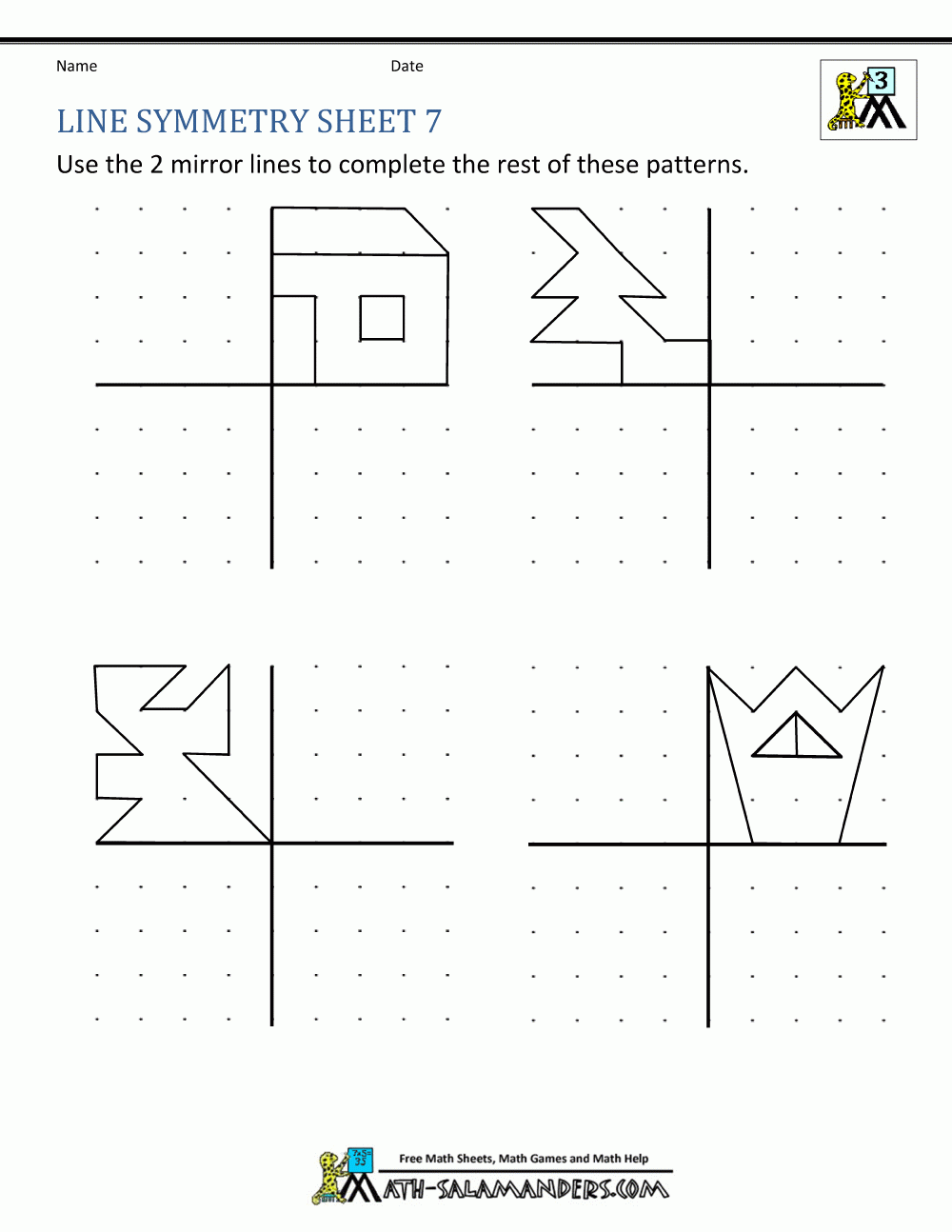 Symmetry Worksheets Symmetry Worksheets