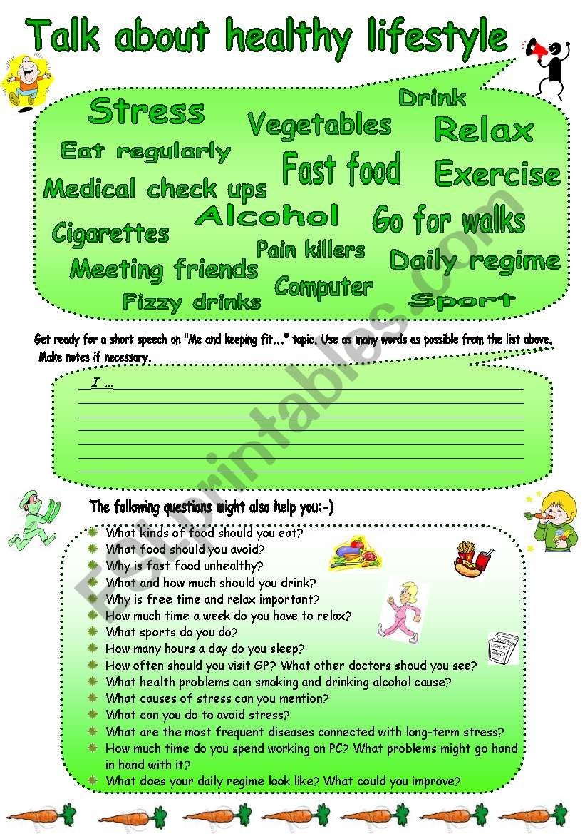 Printable Healthy Lifestyle Worksheets Pdf Printable Healthy Lifestyle Worksheets Pdf