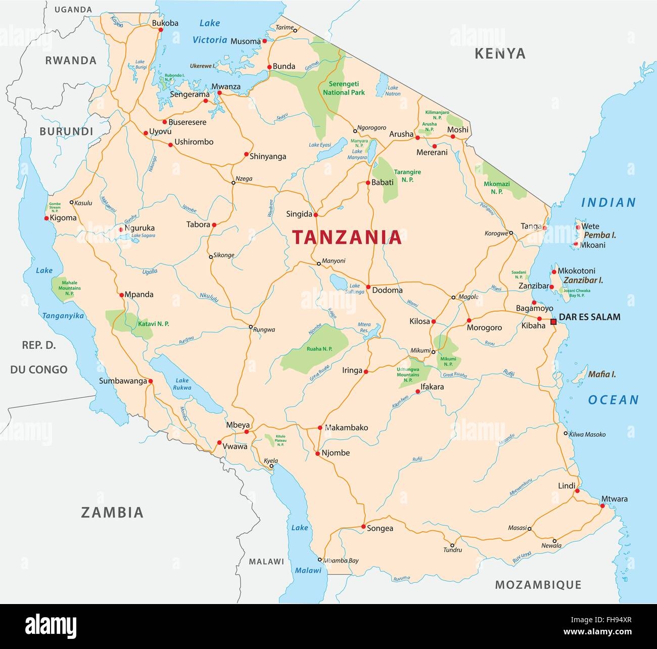 Tanzania Map Hi res Stock Photography And Images Alamy