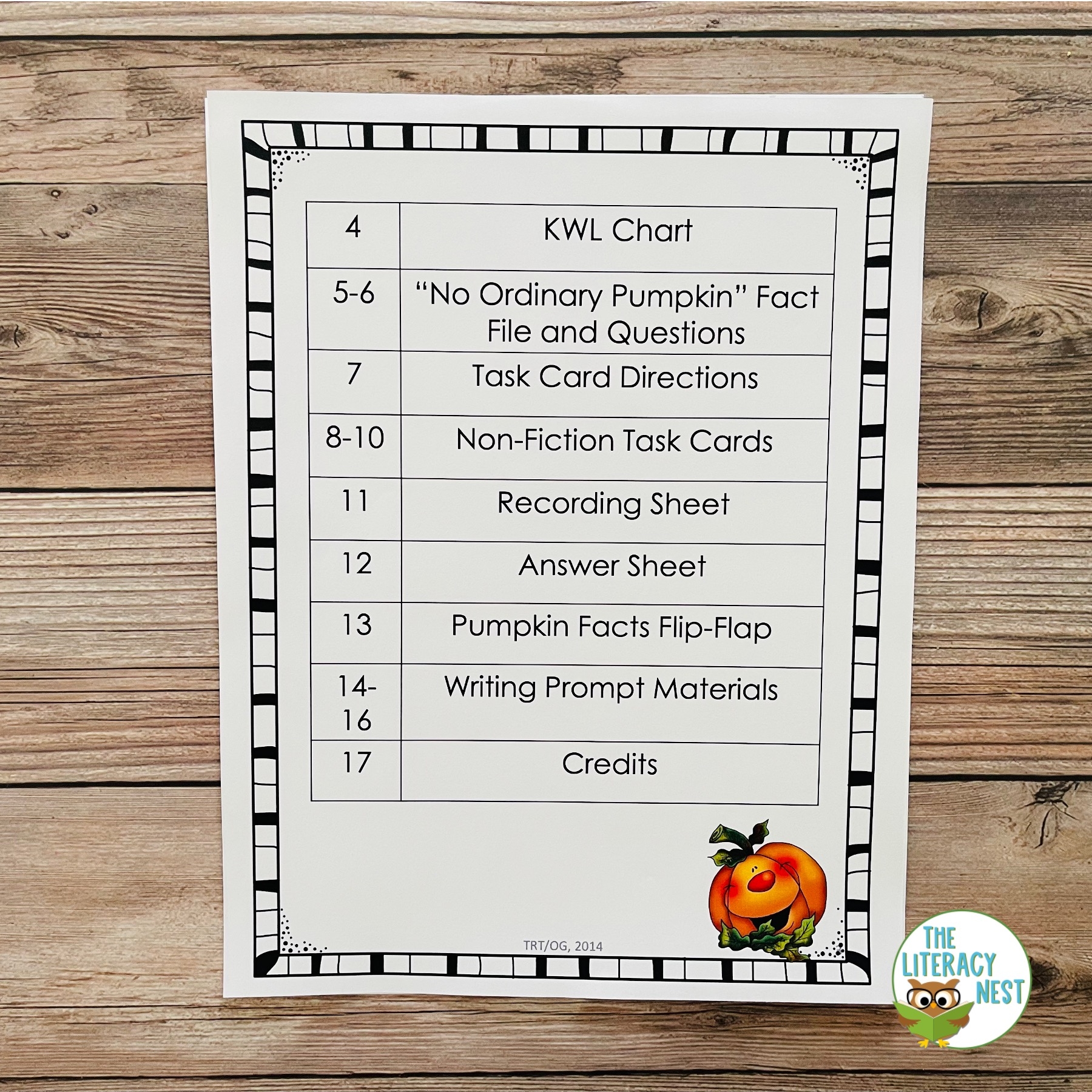 Task Cards Informational Text Pumpkins The Literacy Nest