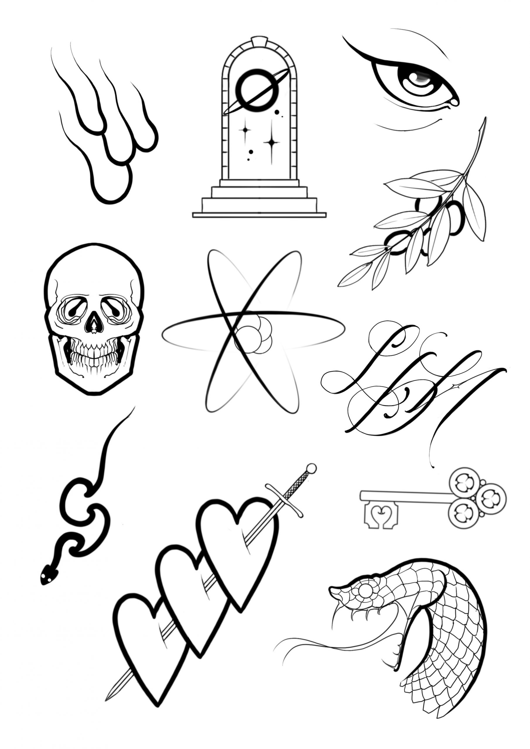 Free Printable Tattoo Flash Sheets