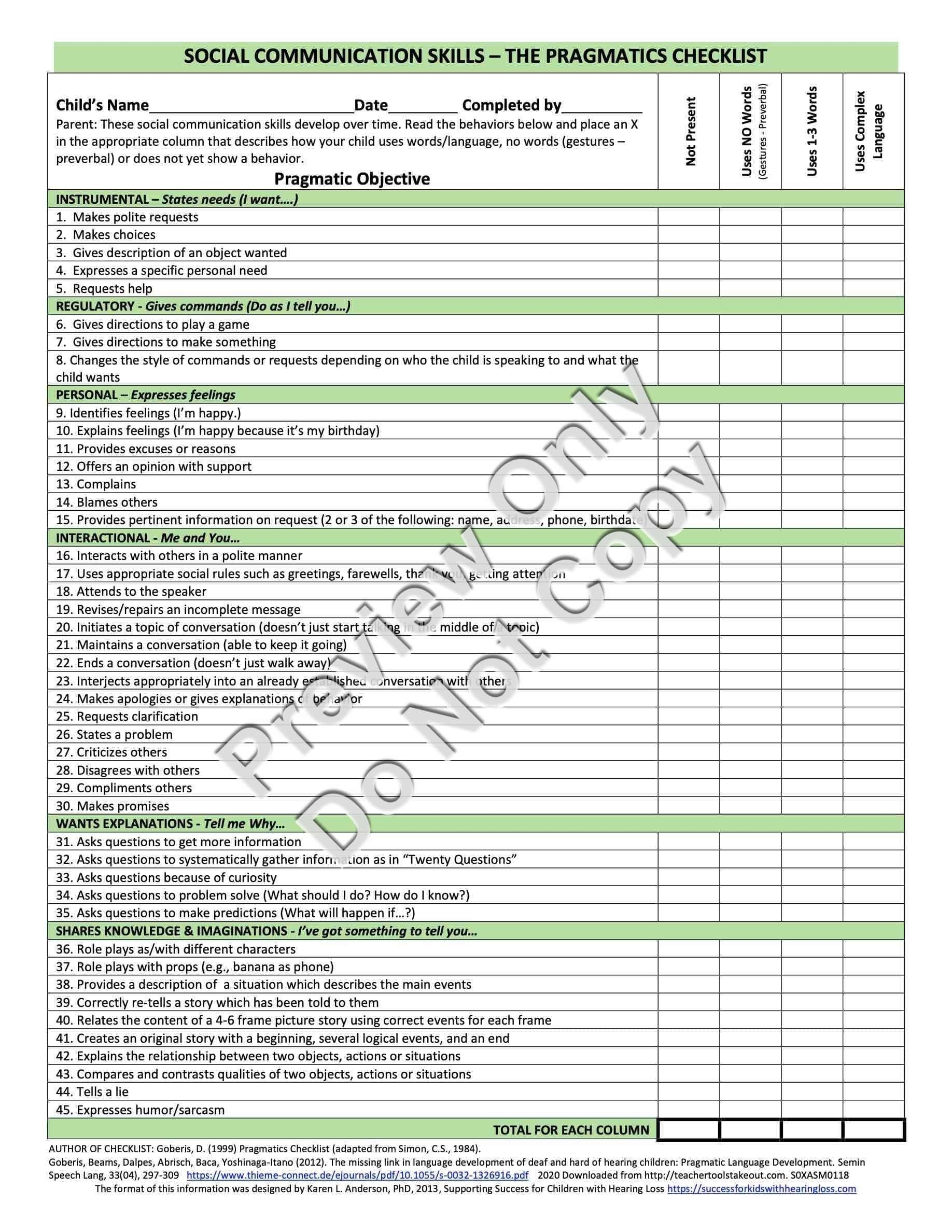 Printable Pragmatic Development Chart