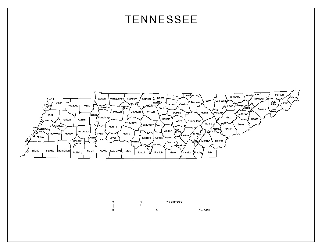 Tennessee Labeled Map Tennessee Labeled Map