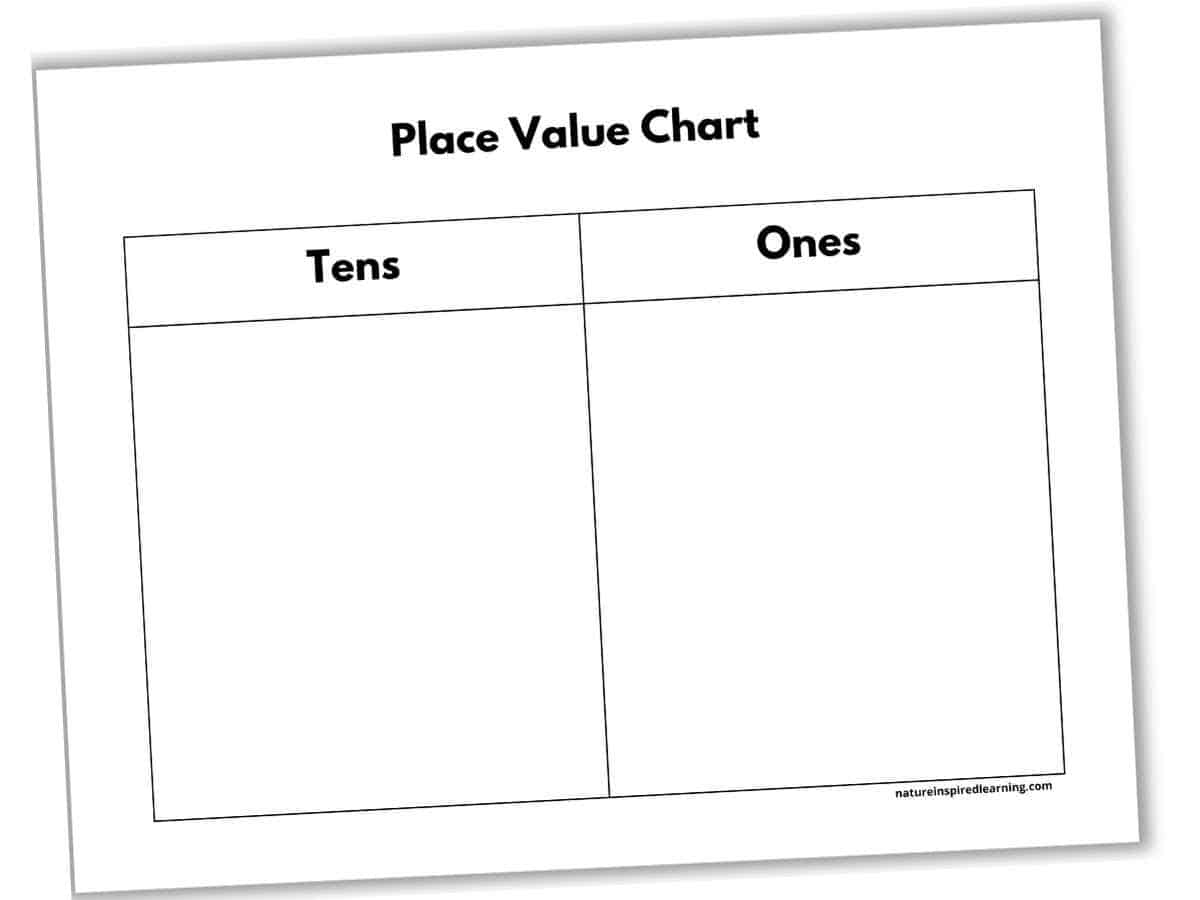 Tens And Ones Charts Free Printable Nature Inspired Learning