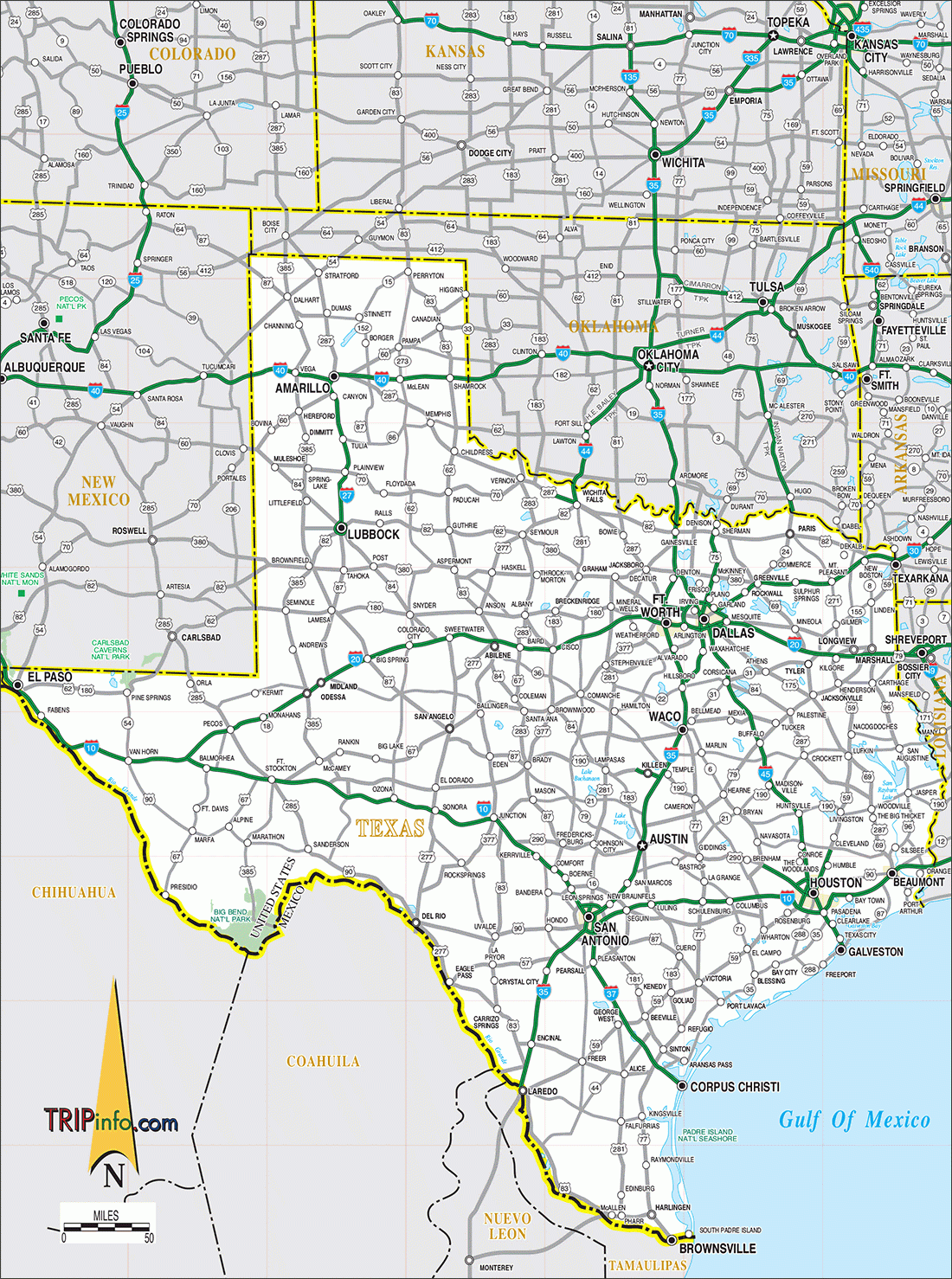 Texas Road Map
