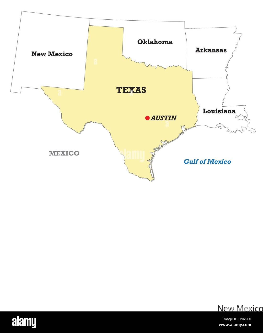 Printable Texas State Map