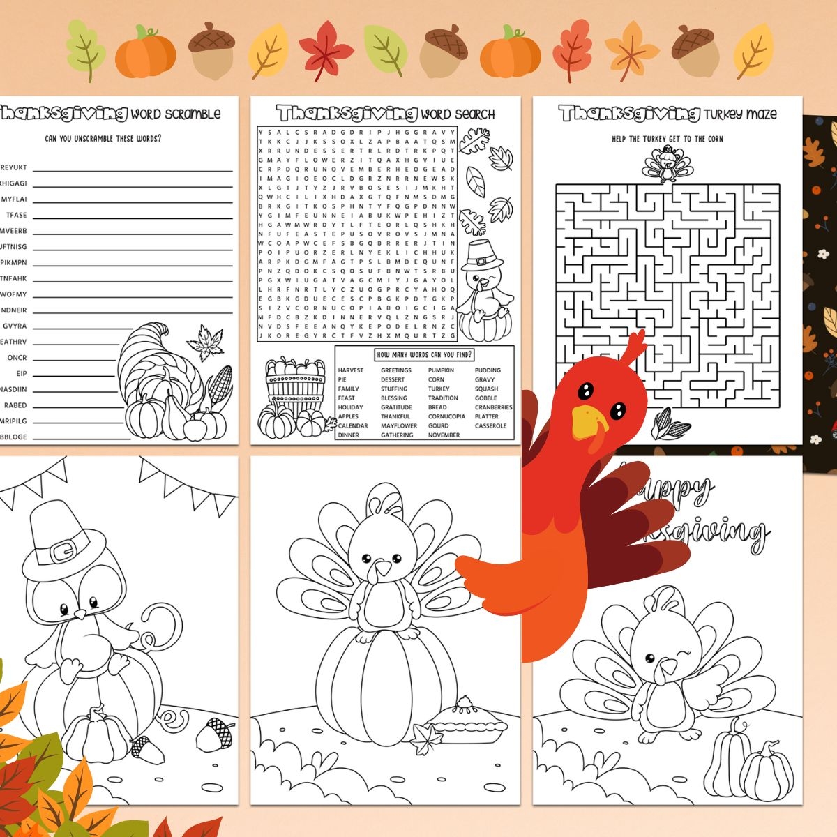 Free Printable Thanksgiving Worksheets