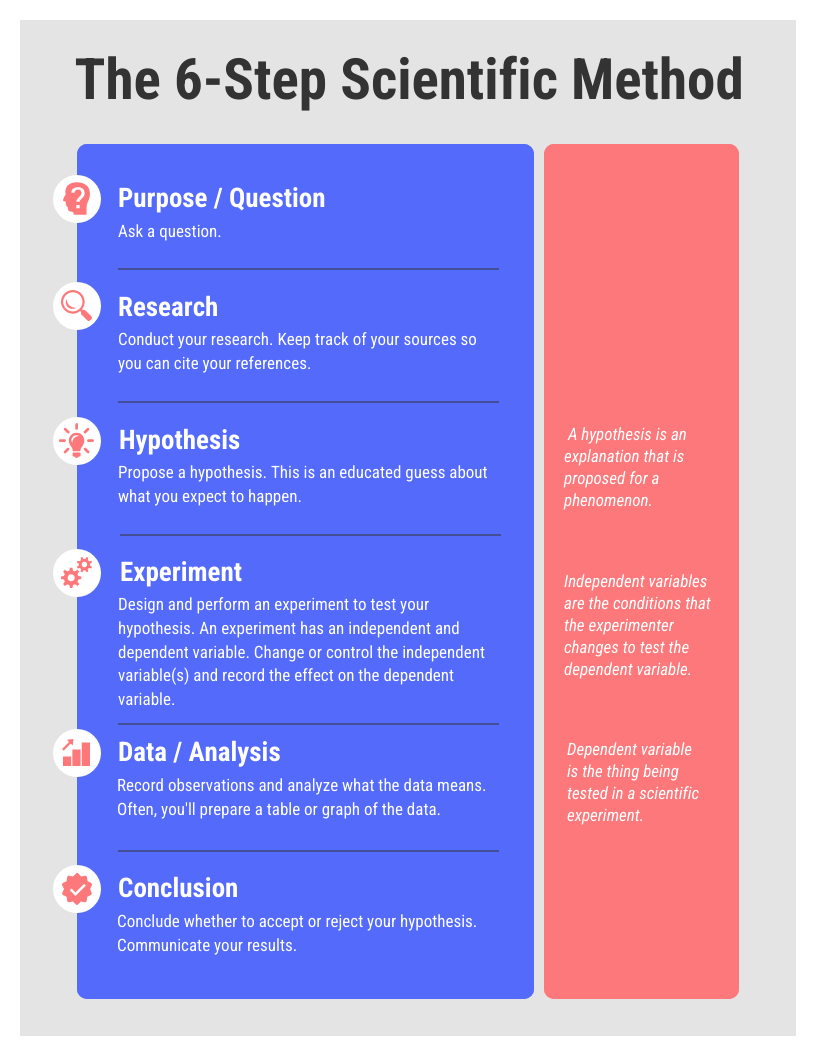 The 6 Step Scientific Method Infographic Template Venngage